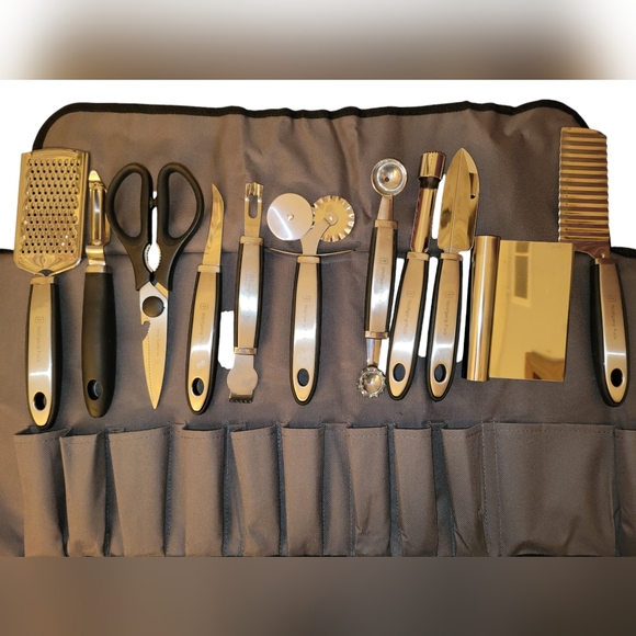 Wolfgang Puck Stainless Steel 12 Piece Prep & Garnish Kitchen Set, New In Case - Picture 1 of 7